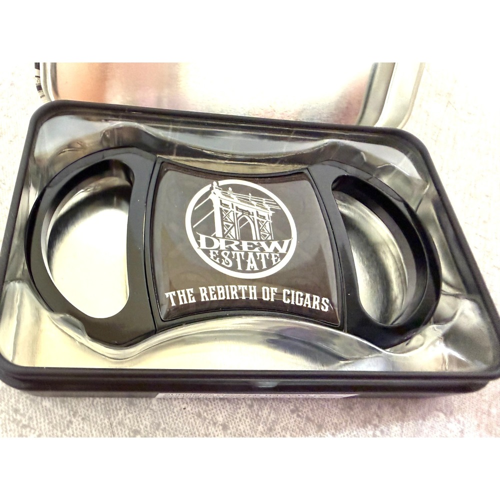 Drew Estate The Rebirth of Cigars Metal Cigar Rest & Cutter in A Collectible Tin